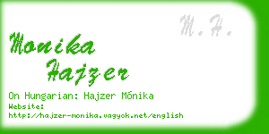 monika hajzer business card